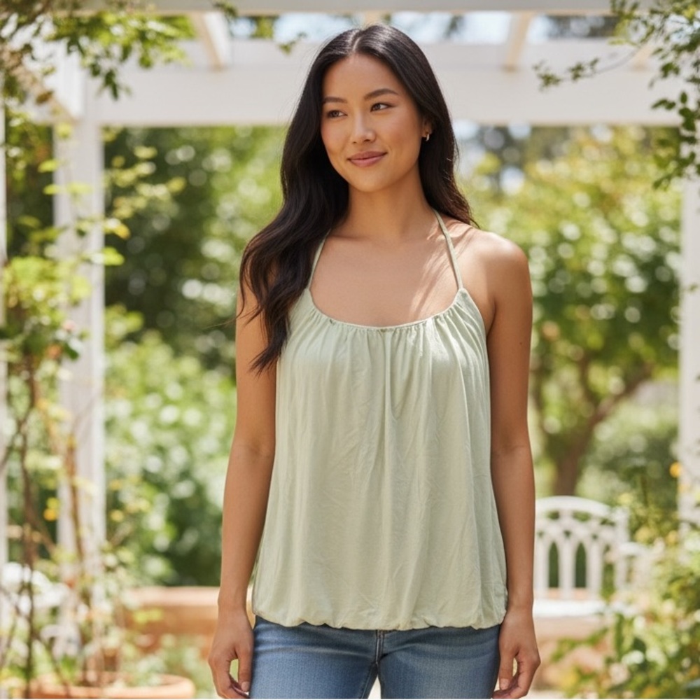 Doe & Rae Lace Racerback Top Sz S NWT | Soft Knit Feminine Detail